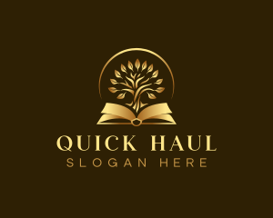 Luxury Book Tree logo design