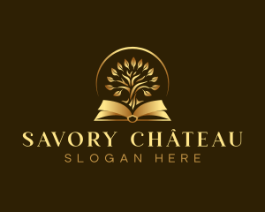 Luxury Book Tree logo design