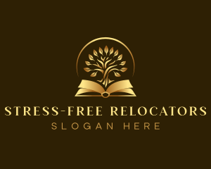 Luxury Book Tree logo design