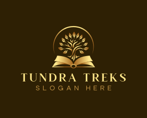 Luxury Book Tree logo design