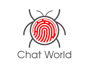 Red Fingerprint Bug Logo