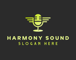 Podcast Mic Sound logo design