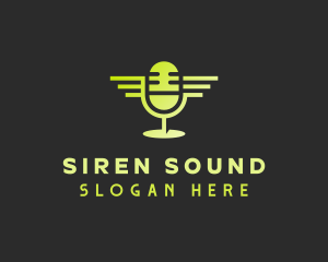 Podcast Mic Sound logo design