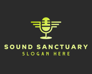 Podcast Mic Sound logo design