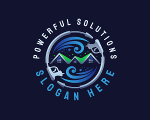 House Power Wash Cleaner logo design