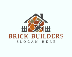 House Masonry Brick logo design