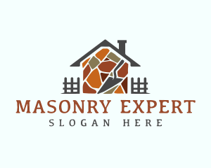 House Masonry Brick logo design