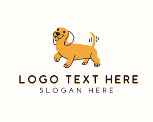 Dachshund Pet Cartoon logo