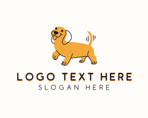 Dachshund Pet Cartoon Logo