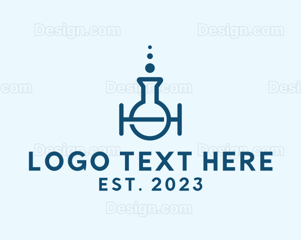 Blue Laboratory Letter H Logo