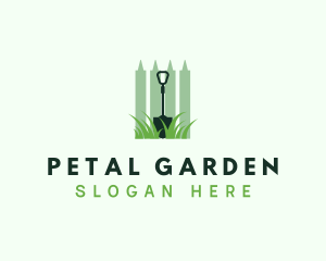 Shovel Lawn Fence logo design