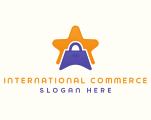 Star Shopping Bag logo design