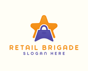 Star Shopping Bag logo design