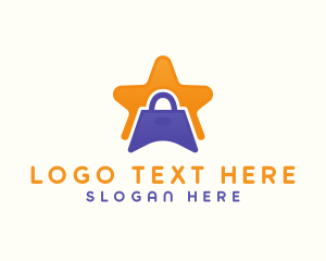 Retailer - Star Shopping Bag logo design