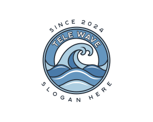 Ocean Wave Coast logo design