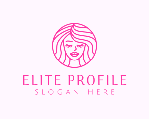 Woman Beauty Hair logo design