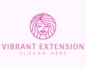 Woman Beauty Hair logo design