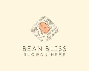 Coffee Bean Hand Cafe logo design