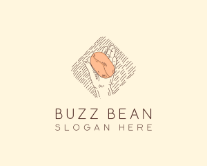 Coffee Bean Hand Cafe logo design