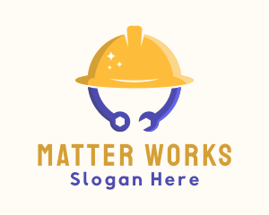 Construction Hat Tools logo design