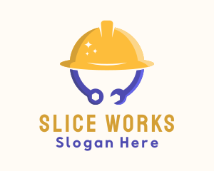 Construction Hat Tools logo design