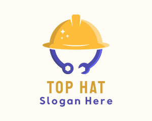 Construction Hat Tools logo design