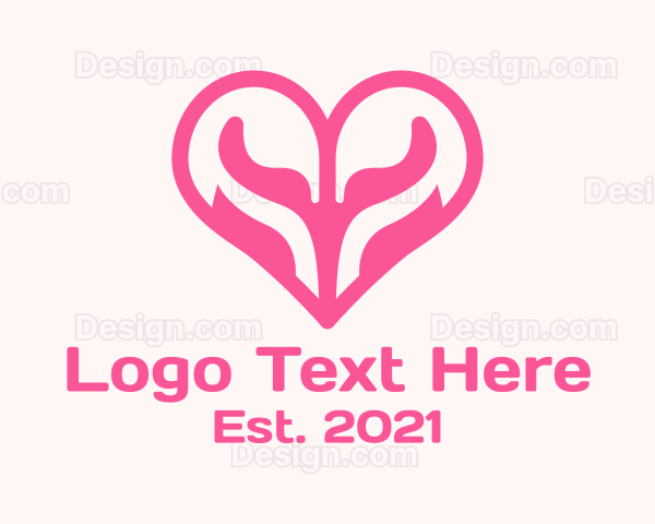 Lover Swan Heart Logo