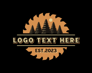 Saw Pine Tree Woodwork logo