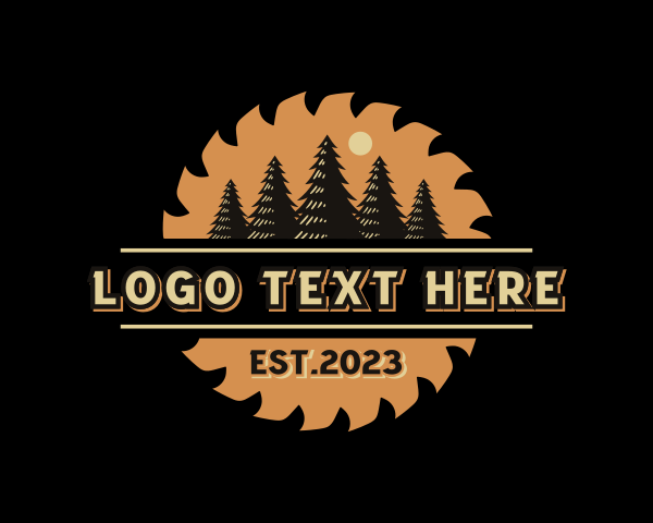 Saw Pine Tree Woodwork logo