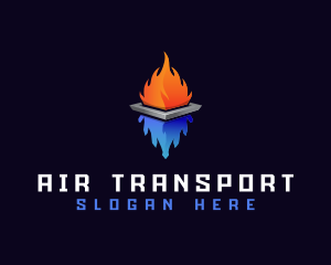 Heating Cooling Airflow logo design