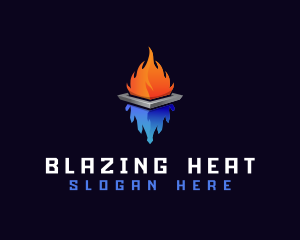 Heating Cooling Airflow logo design