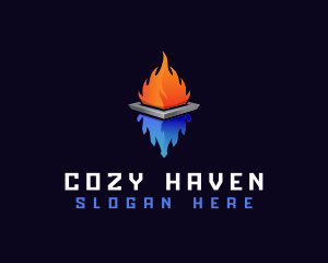 Heating Cooling Airflow logo design