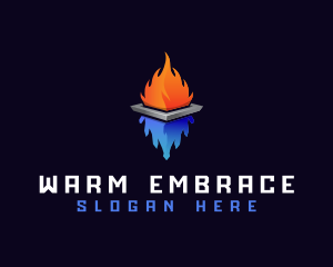 Heating Cooling Airflow logo design