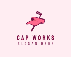 Golfer Visor Cap  logo design