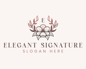 Elegant Floral Flower logo design