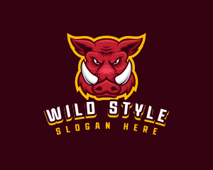 Wild Boar Hog logo design