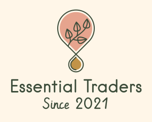 Essential Oil Droplet logo design