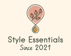 Essential Oil Droplet logo design