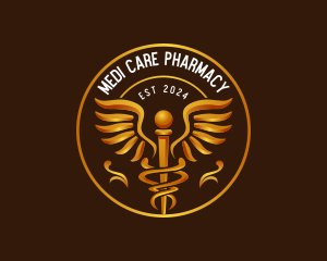 Caduceus Pharmacy Clinic logo design