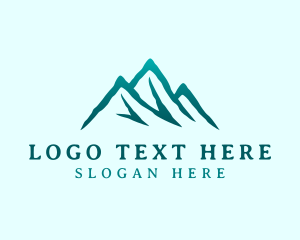 Slope - Mountain Peak Summit logo design