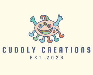 Pastel Mutant Octopus logo design