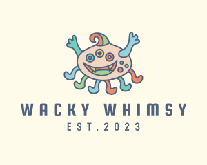 Pastel Mutant Octopus logo design