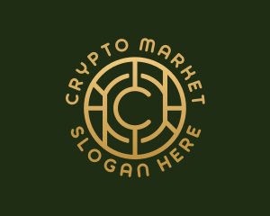 Tech Crypto Currency Letter C logo design