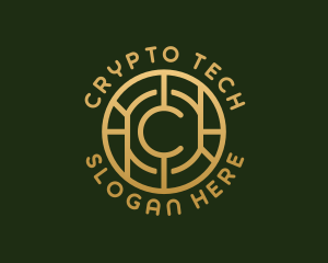 Tech Crypto Currency Letter C logo design