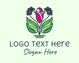 Pink Tulip Berries  Logo