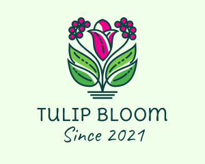 Pink Tulip Berries  logo design