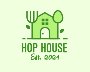 Leaf House Utensils logo design