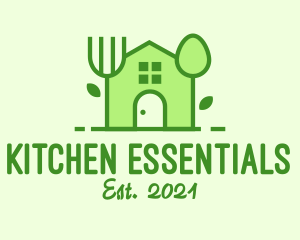 Leaf House Utensils logo design