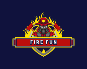Firefighter Fire Axe logo