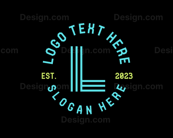 Cyber Neon Tech App Logo